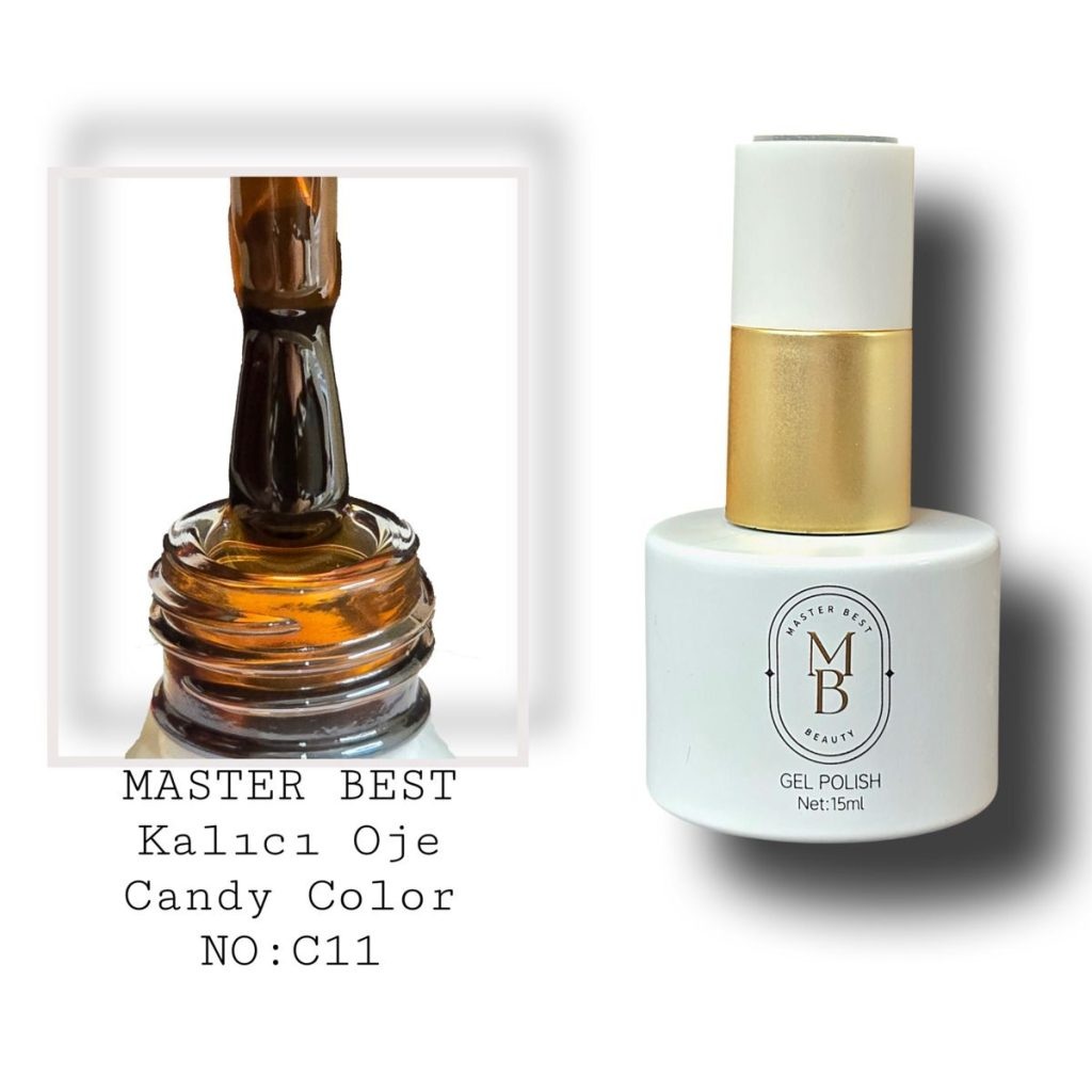 Masterbest candy kalıcı oje 15ml C11 altın amber bal jöle