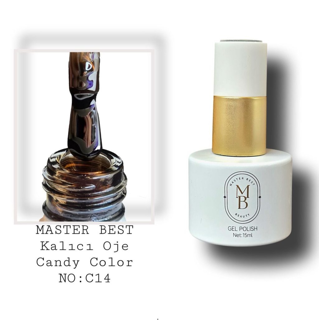 Masterbest candy kalıcı oje 15ml C14 sıcak karamel kahve jöle