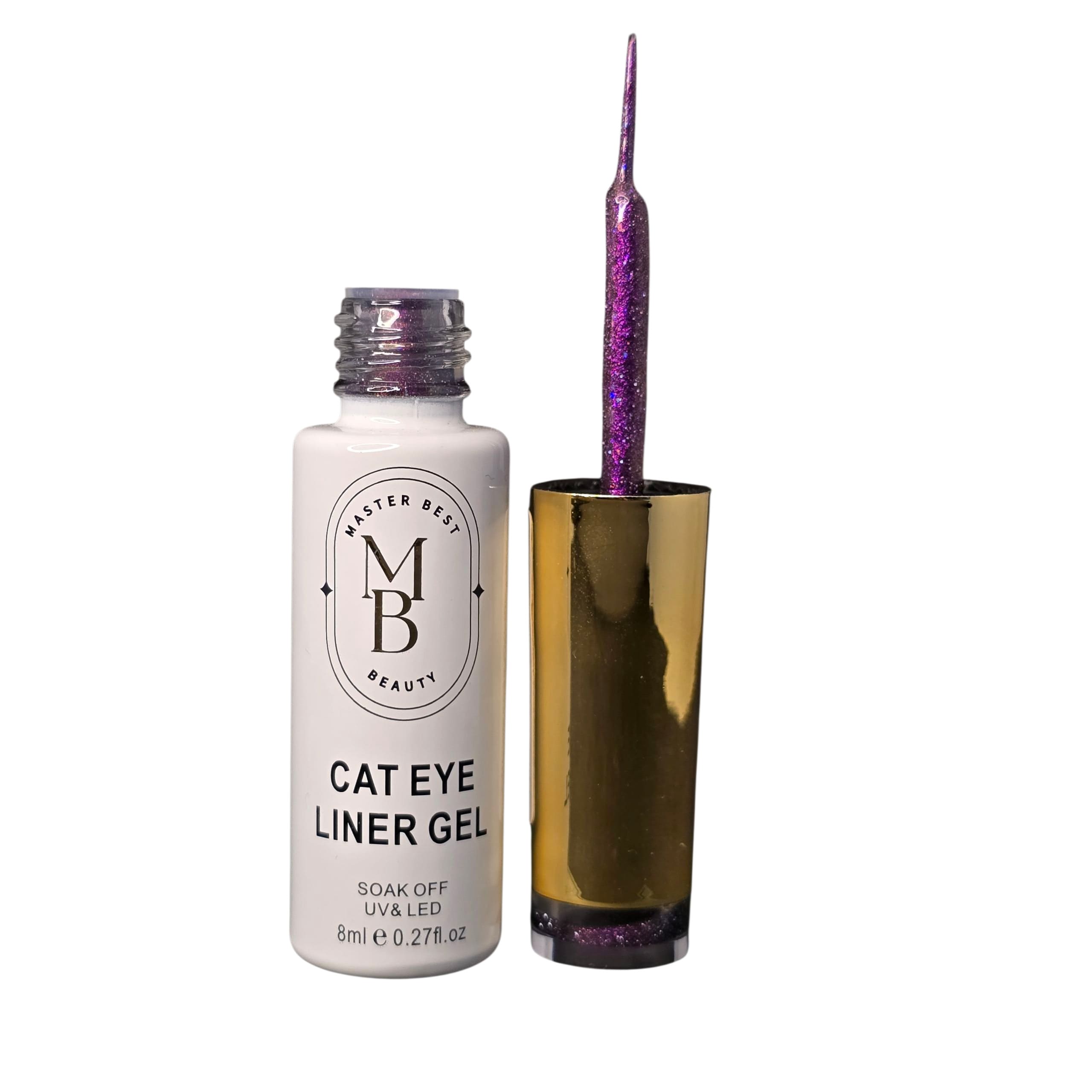 Masterbest şeffaf canlı mor cat eye liner gel CE08 8ml