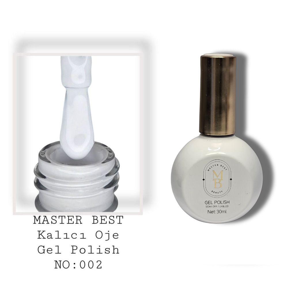 Masterbest kalıcı oje 30ml 002 beyaz şişe