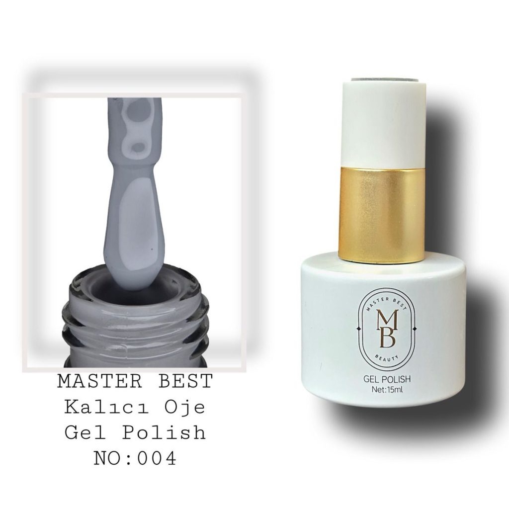 Masterbest kalıcı oje 15ml 004 gri şişe
