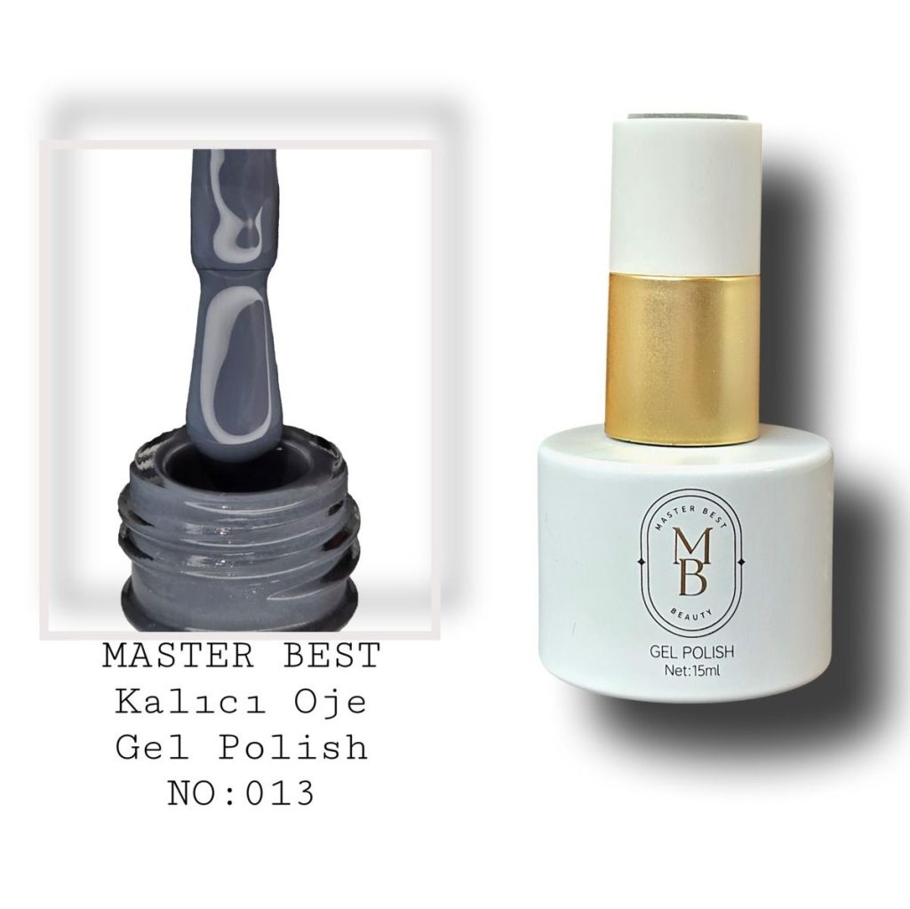 Masterbest kalıcı oje 15ml 013 slate mavi gri şişe