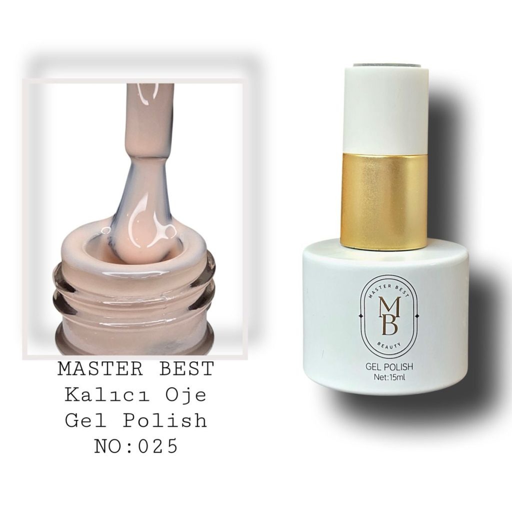 Masterbest kalıcı oje 15ml 025 sıcak bej nude şişe