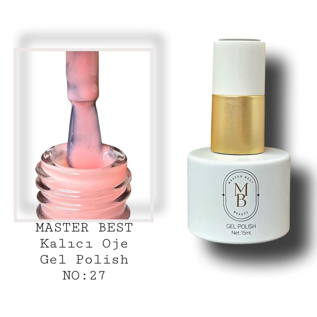 Masterbest kalıcı oje 15ml 027 mercan pembe şişe
