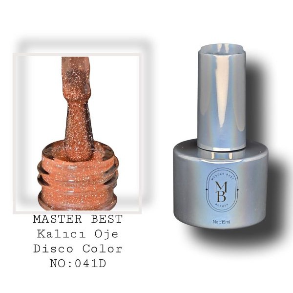 Masterbest disco kalıcı oje 15ml 041D terrakota somon altın