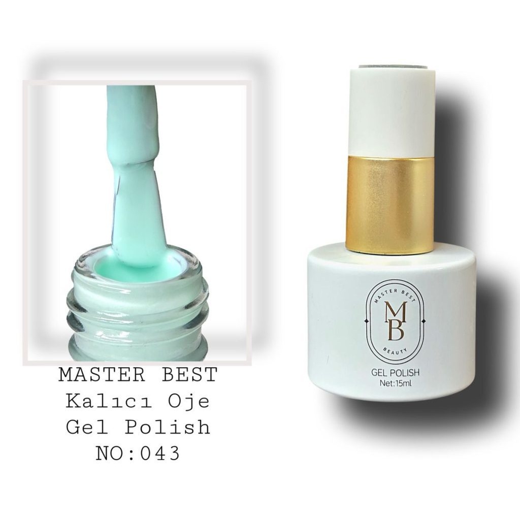Masterbest kalıcı oje 15ml 043 mint yeşil şişe