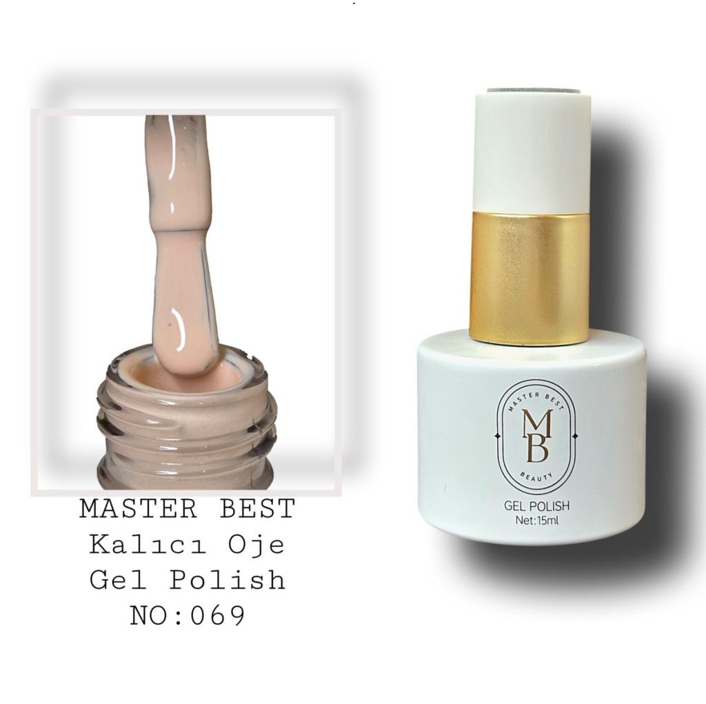 Masterbest kalıcı oje 15ml 069 sıcak nude pembe şişe