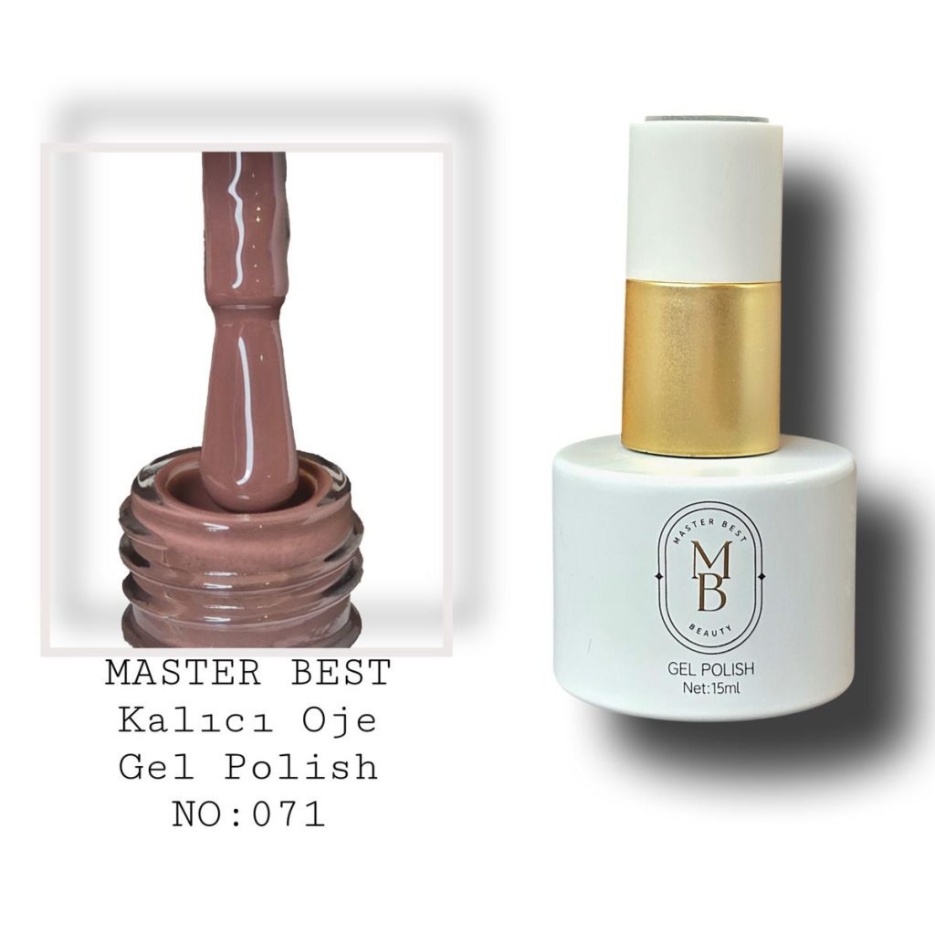 Masterbest kalıcı oje 15ml 071 gül kurusu mor şişe