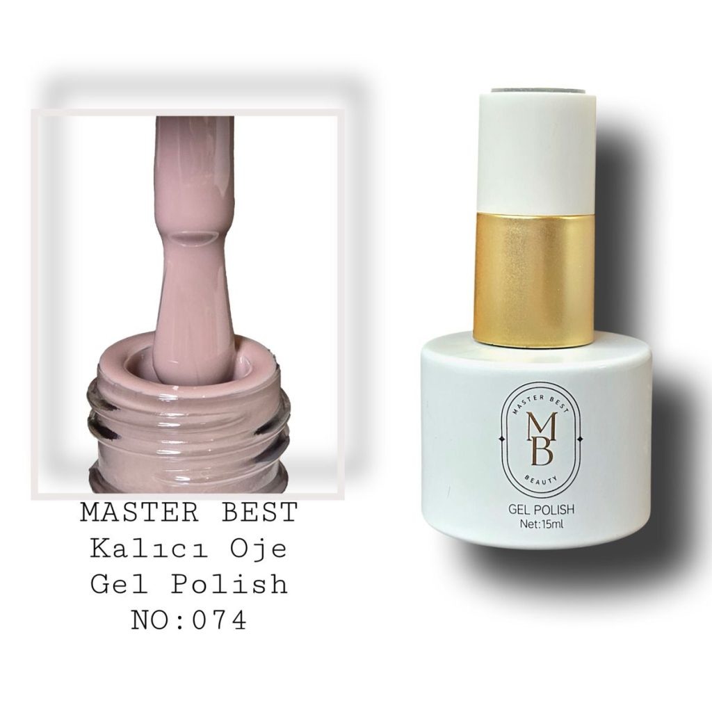 Masterbest kalıcı oje 15ml 074 soluk lavander gri şişe