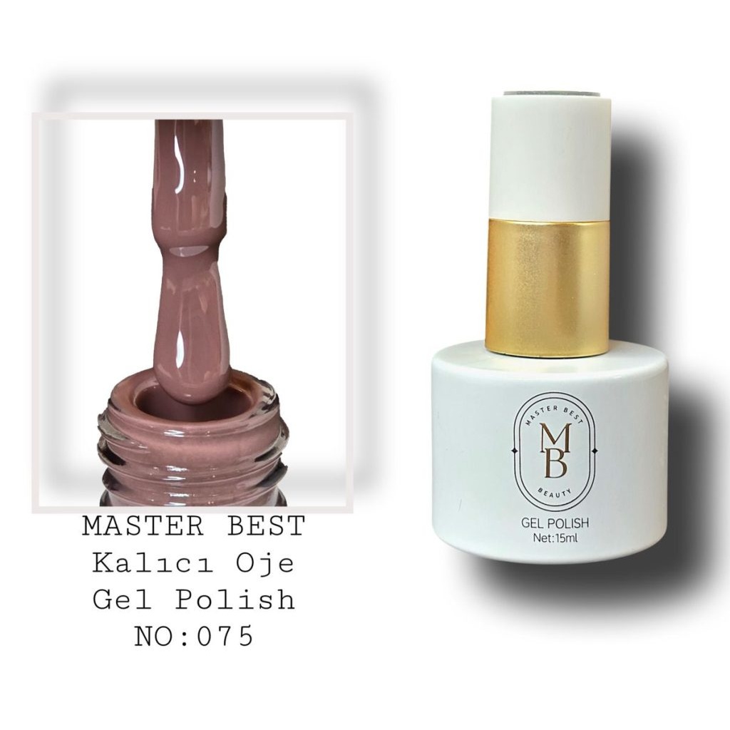 Masterbest kalıcı oje 15ml 075 koyu taupe kahve şişe