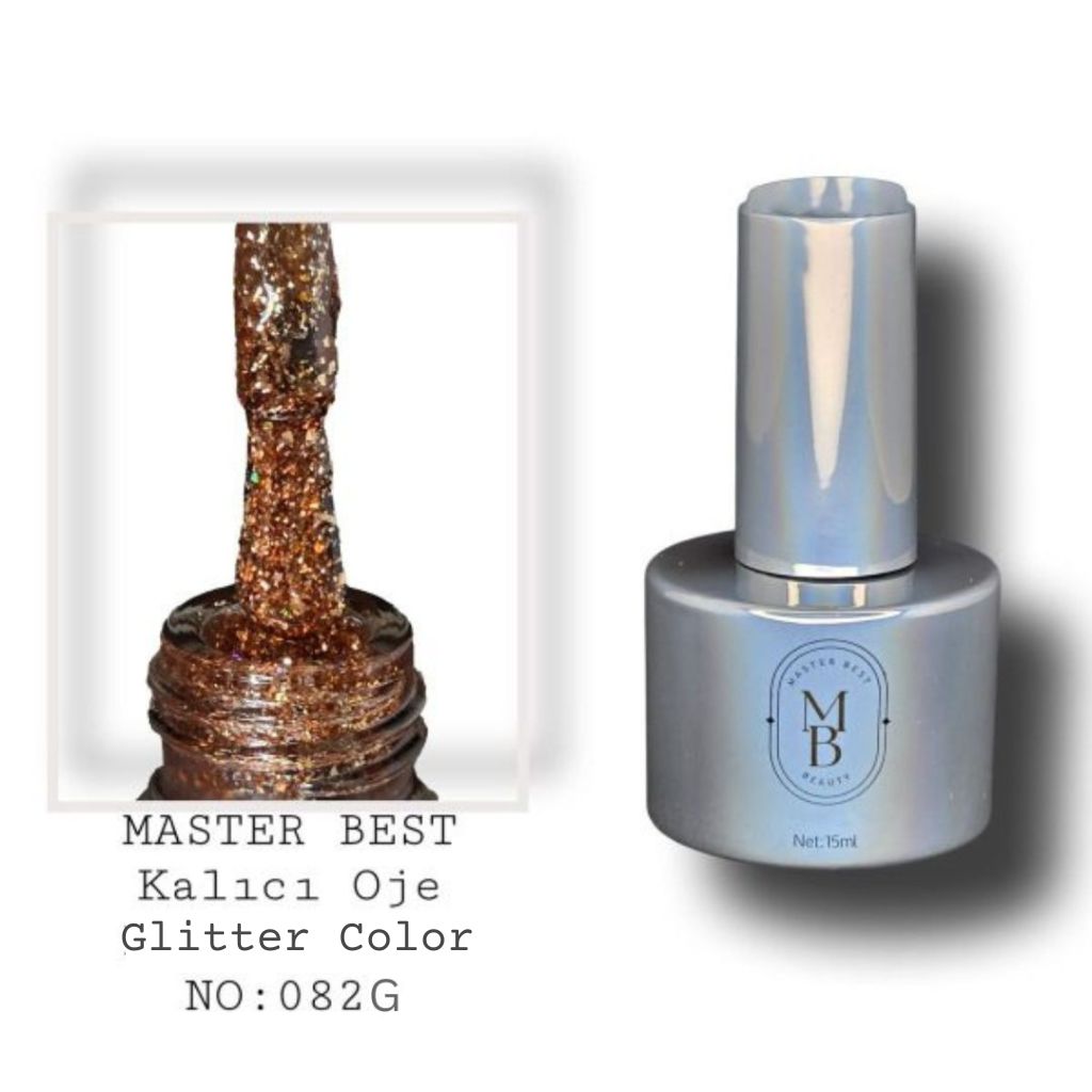 Masterbest kalıcı oje 15ml 082G bakır bronz simli şişe