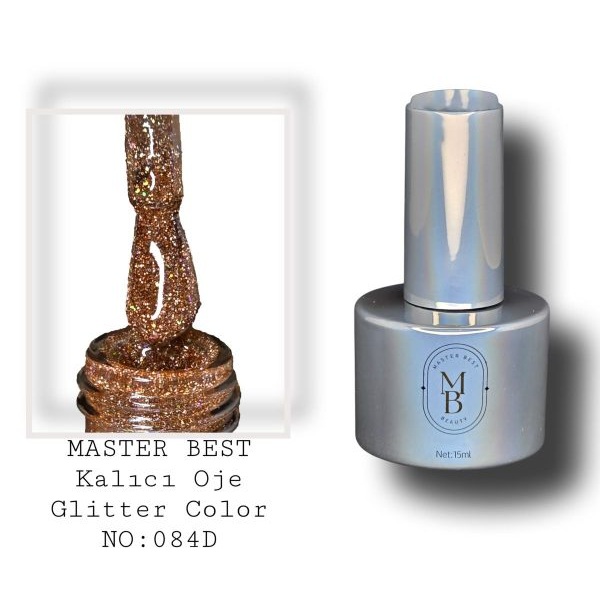 Masterbest disco kalıcı oje 15ml 084D bakır kahve altın