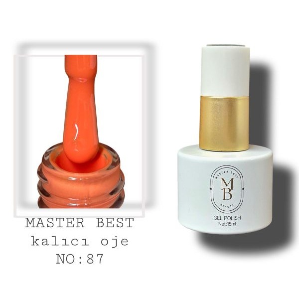 Masterbest kalıcı oje 15ml 087 mercan somon şişe
