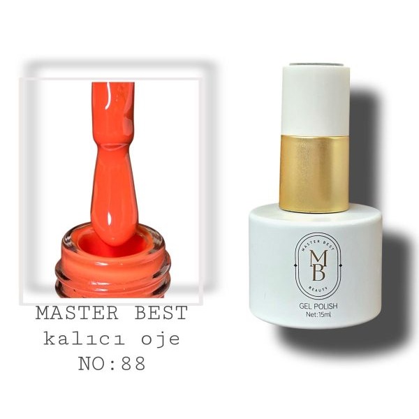 Masterbest kalıcı oje 15ml 088 parlak kırmızı şişe