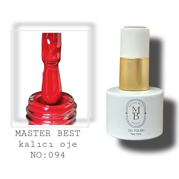 Masterbest kalıcı oje 15ml 094 orta kırmızı şişe