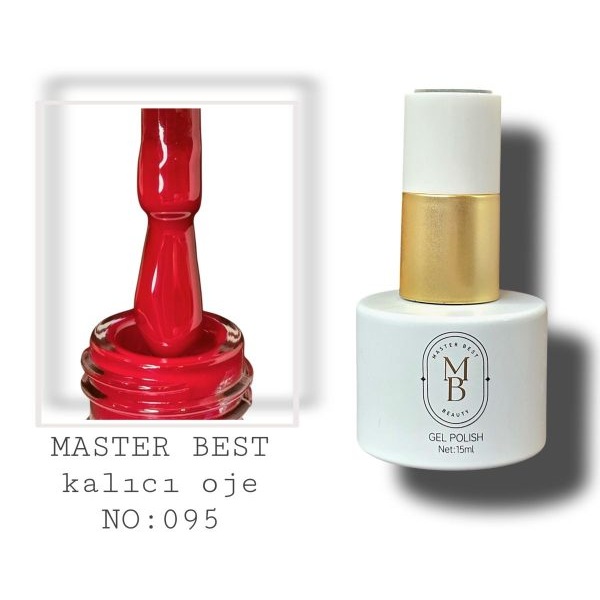 Masterbest kalıcı oje 15ml 095 derin kırmızı şişe