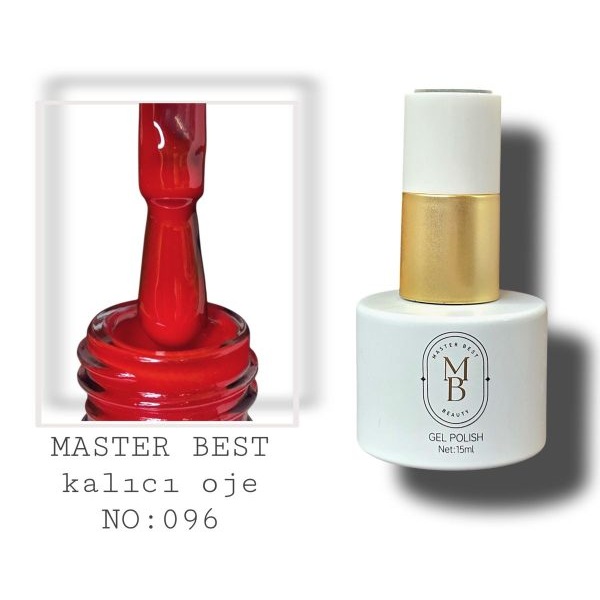 Masterbest kalıcı oje 15ml 096 koyu kırmızı şişe