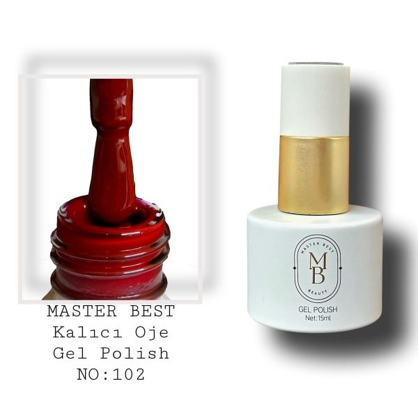 Masterbest kalıcı oje 15ml 102 koyu bordo şişe