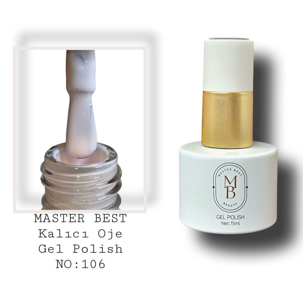 Masterbest kalıcı oje 15ml 106 beyaz şişe