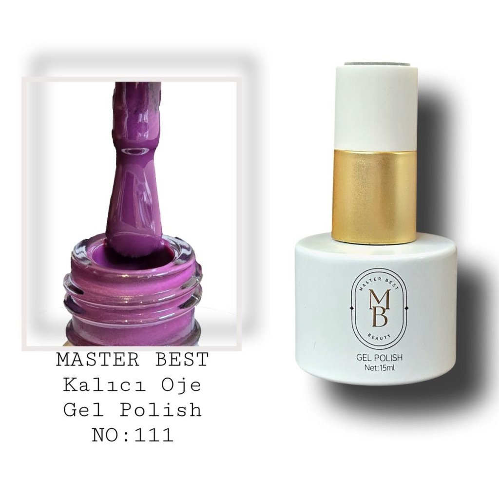 Masterbest kalıcı oje 15ml 111 orkide mor pembe şişe