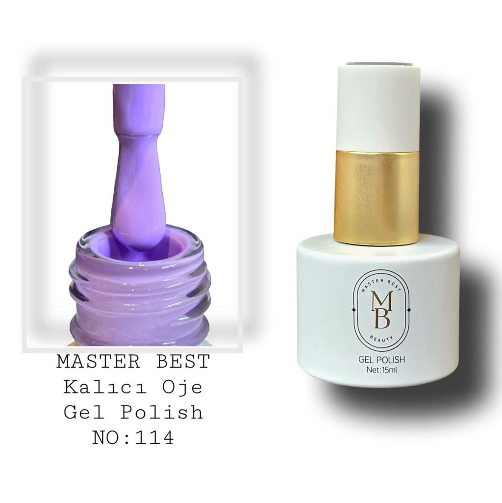 Masterbest kalıcı oje 15ml 114 orta lavanta mor şişe