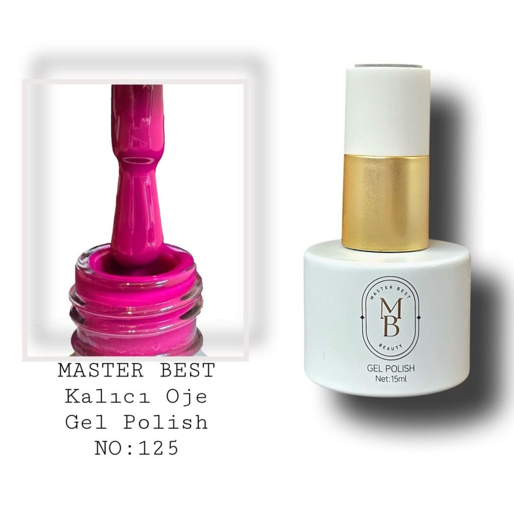 Masterbest kalıcı oje 15ml 125 koyu vişne bordo şişe