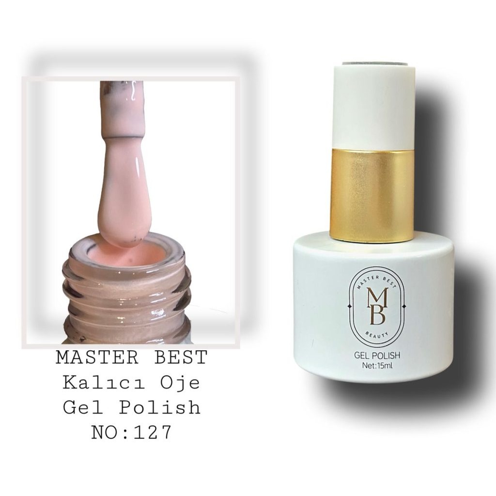 Masterbest kalıcı oje 15ml 127 açık nude pembe şişe
