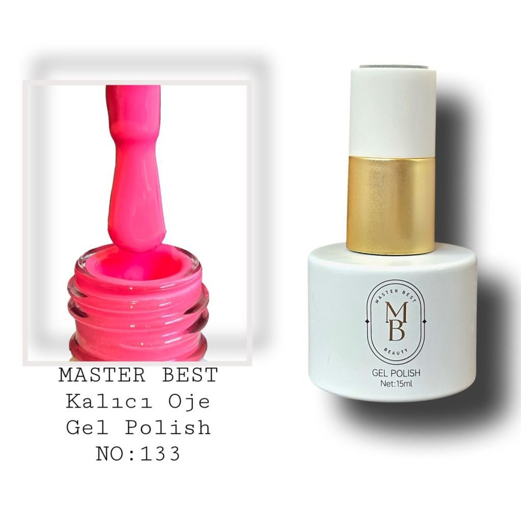 Masterbest kalıcı oje 15ml 133 canlı fuşya kırmızı şişe