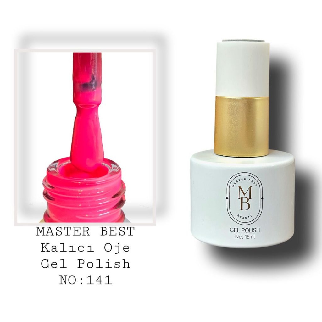Masterbest kalıcı oje 15ml 141 koyu kiraz kırmızı şişe