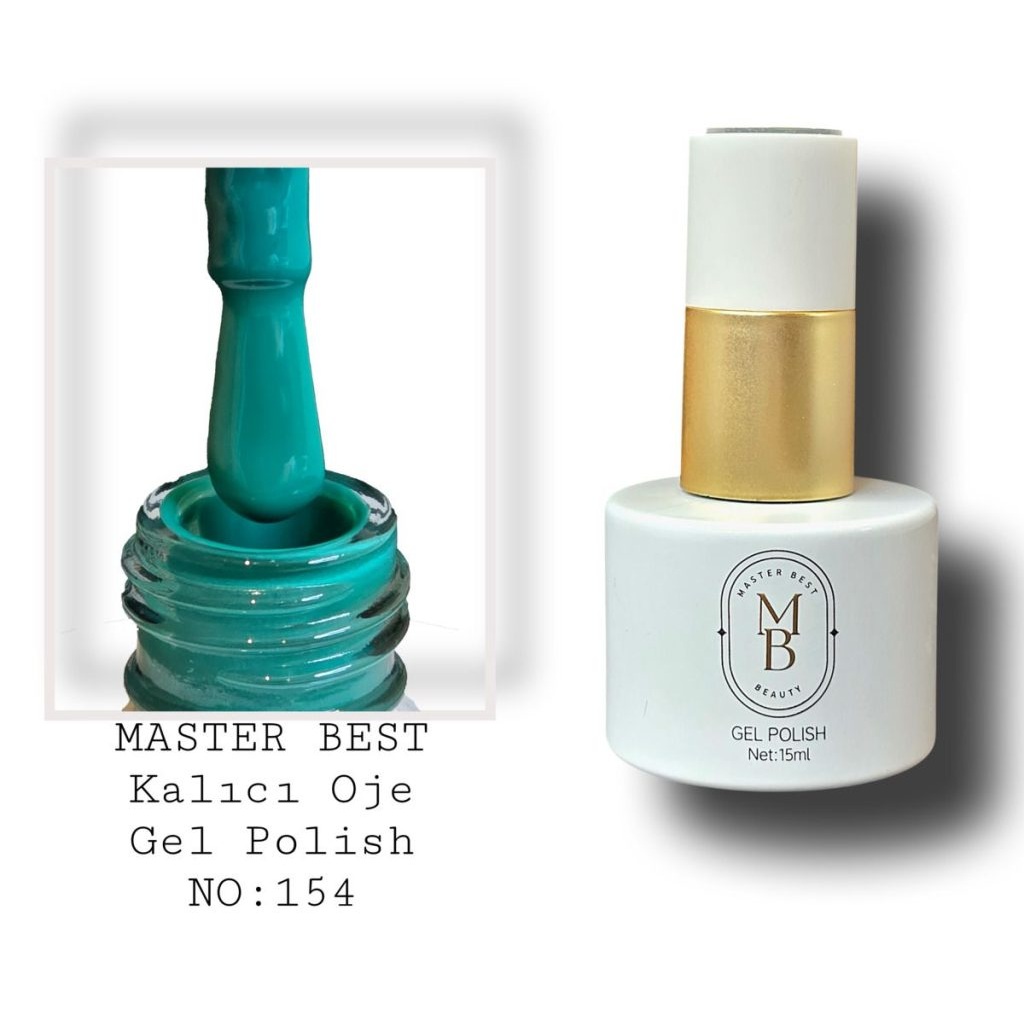Masterbest kalıcı oje 15ml 154 canlı parlak turkuaz şişe