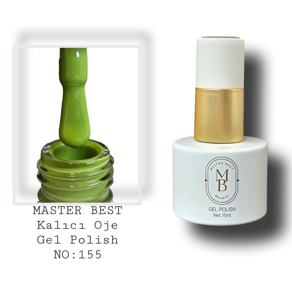 Masterbest kalıcı oje 15ml 155 parlak sarı limon yeşil şişe