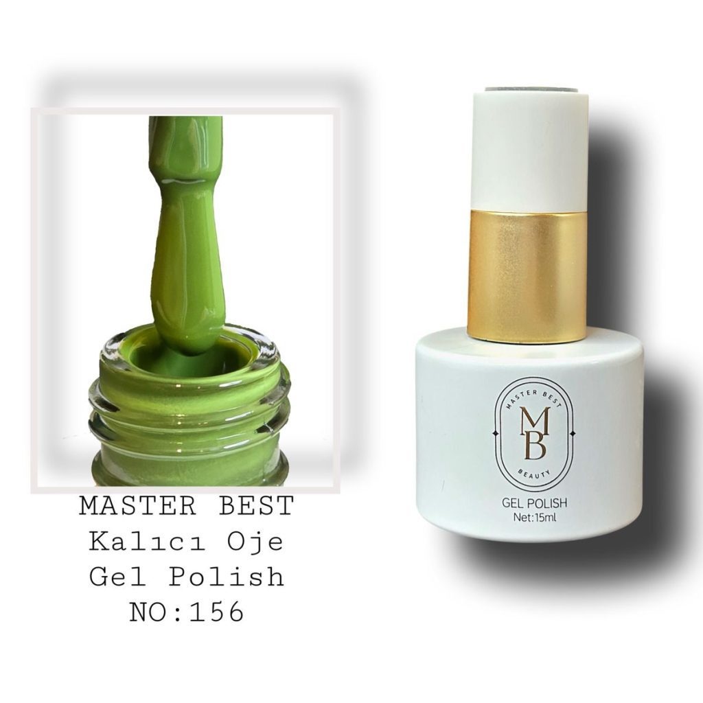 Masterbest kalıcı oje 15ml 156 orta zeytin yeşil şişe