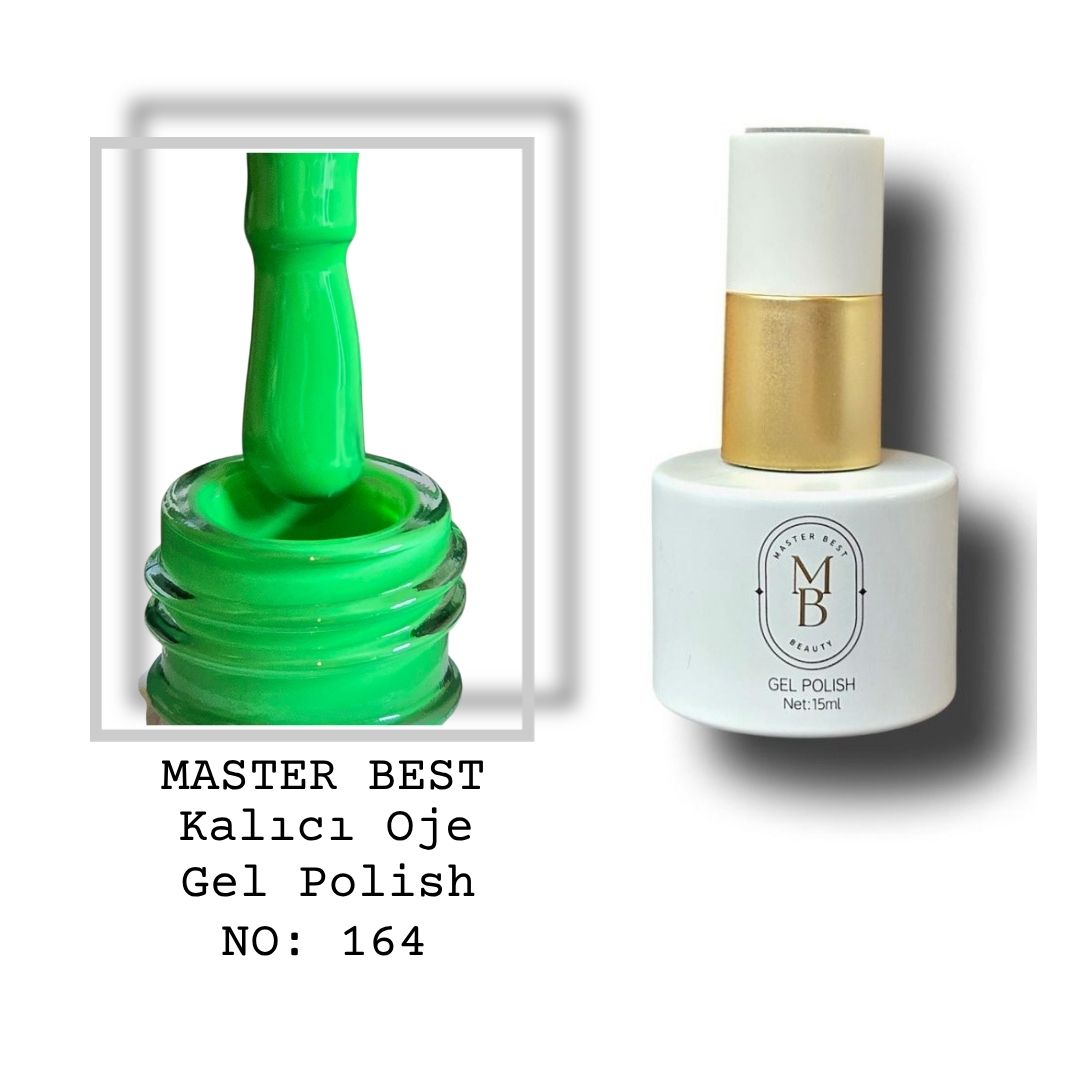 Masterbest kalıcı oje 15ml 164 canlı limon yeşili şişe