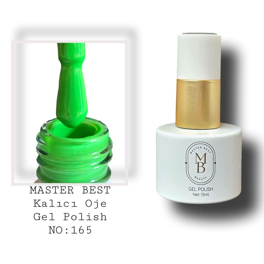 Masterbest kalıcı oje 15ml 165 canlı saf yeşil şişe