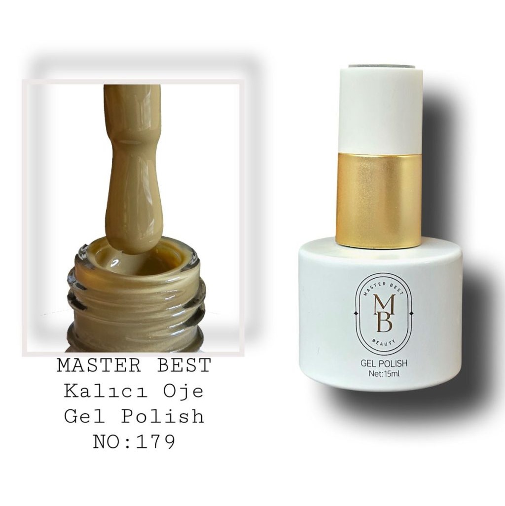Masterbest kalıcı oje 15ml 179 orta altın hardal ten şişe