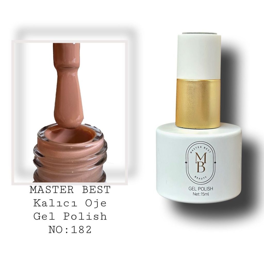 Masterbest kalıcı oje 15ml 182 mat toz gül kahve şişe