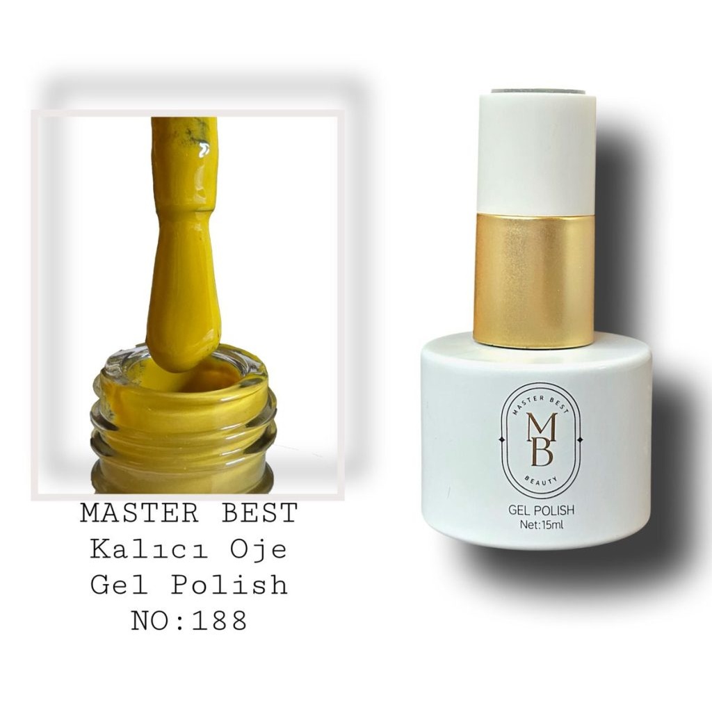 Masterbest kalıcı oje 15ml 188 koyu altın hardal şişe