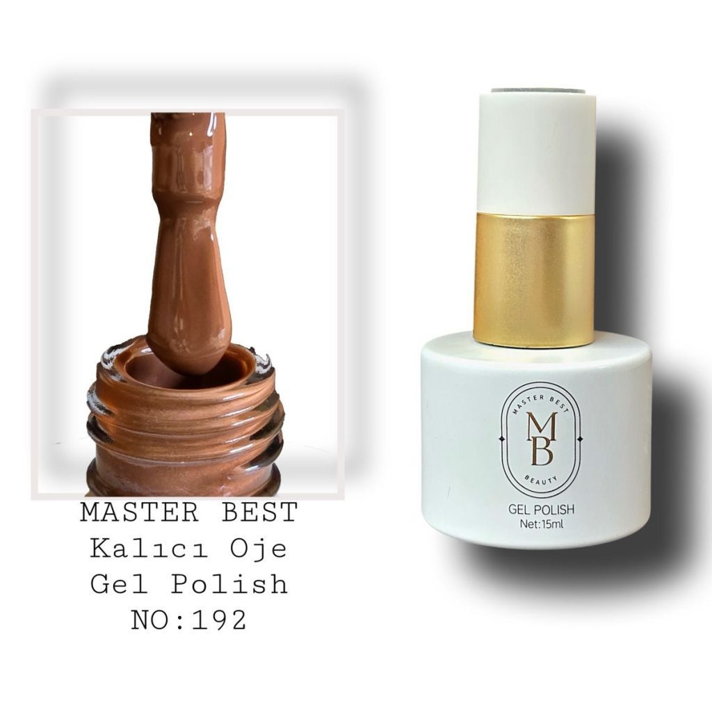 Masterbest kalıcı oje 15ml 192 koyu çikolata kahve şişe