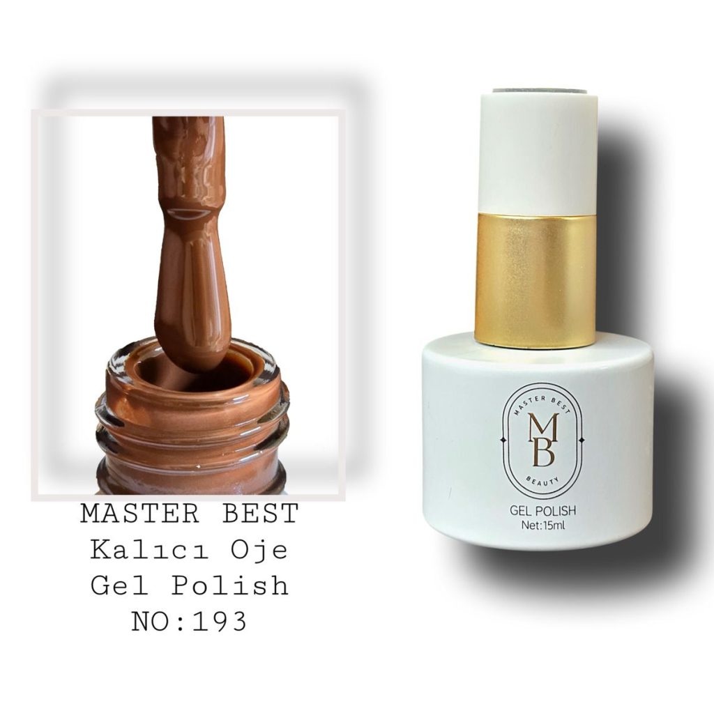 Masterbest kalıcı oje 15ml 193 orta sıcak kırmızı kahve şişe