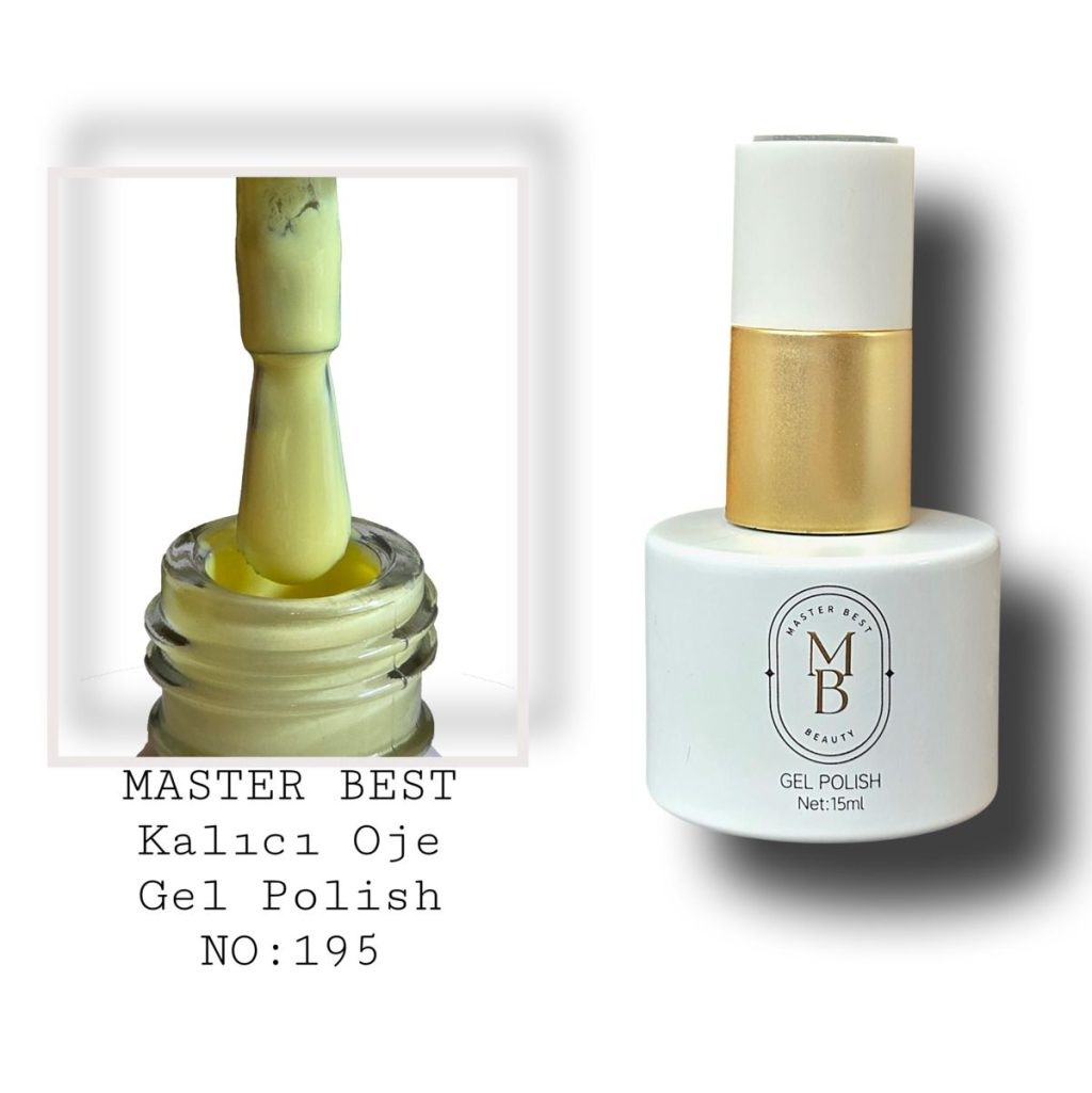 Masterbest kalıcı oje 15ml 195 pastel sarı şişe