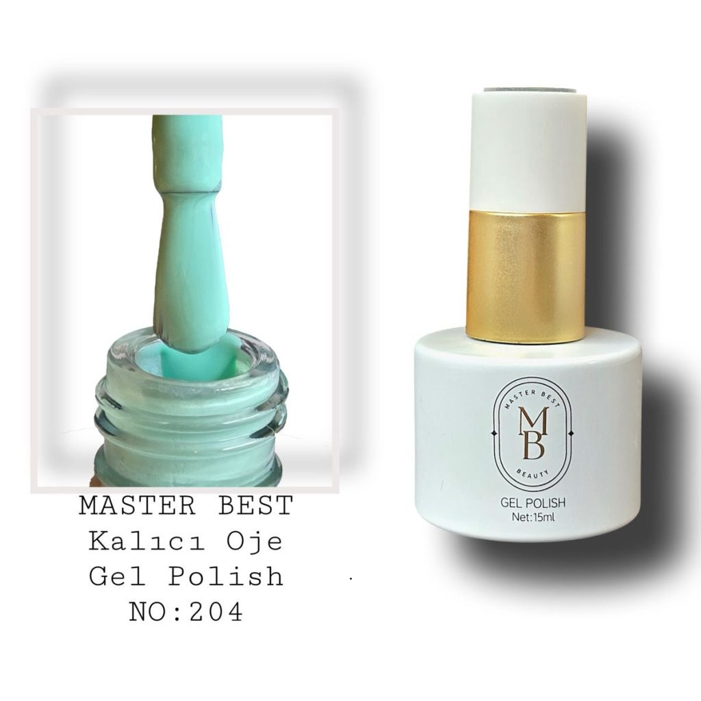 Masterbest kalıcı oje 15ml 204 pastel soft mint şişe