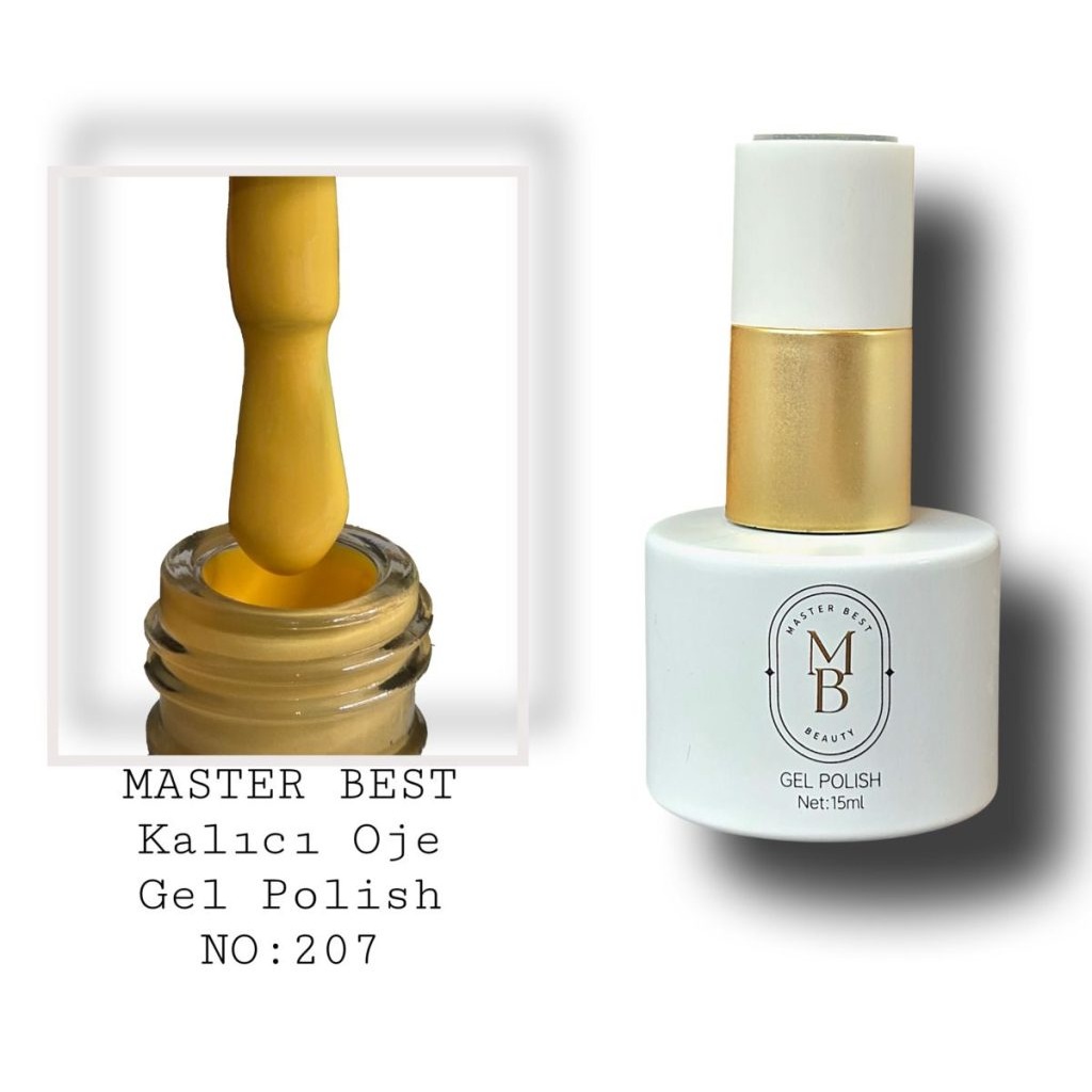 Masterbest kalıcı oje 15ml 207 koyu canlı sarı şişe