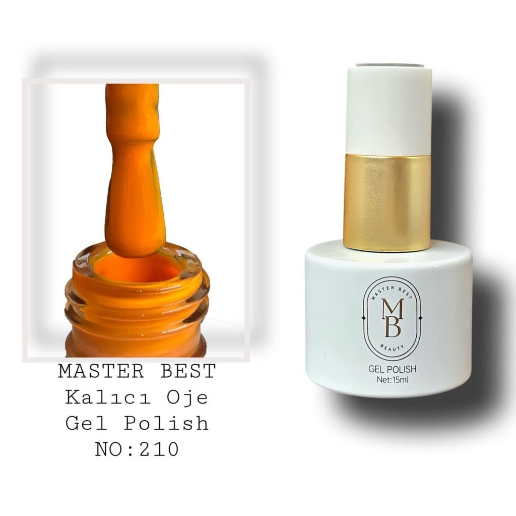 Masterbest kalıcı oje 15ml 210 orta turuncu şişe