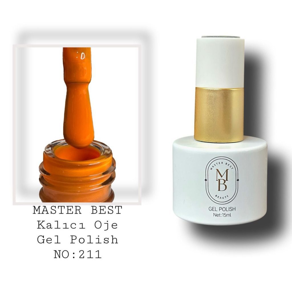 Masterbest kalıcı oje 15ml 211 koyu turuncu şişe