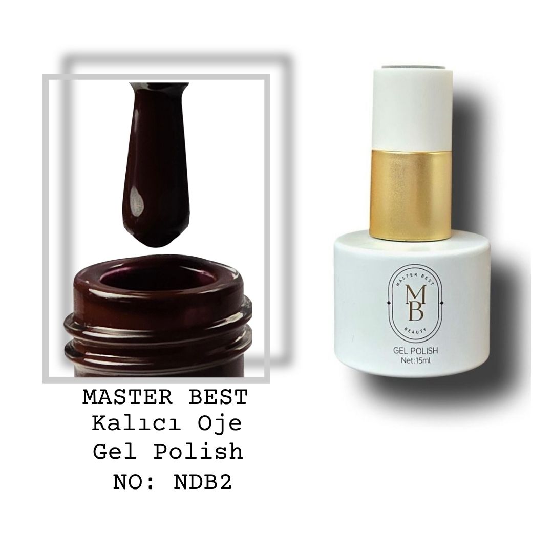 Masterbest kalıcı oje 15ml NDB2 neredeyse siyah kahve şişe