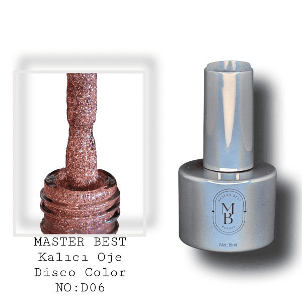 Masterbest disco kalıcı oje 15ml DD06 antik gül mauve bakır altın