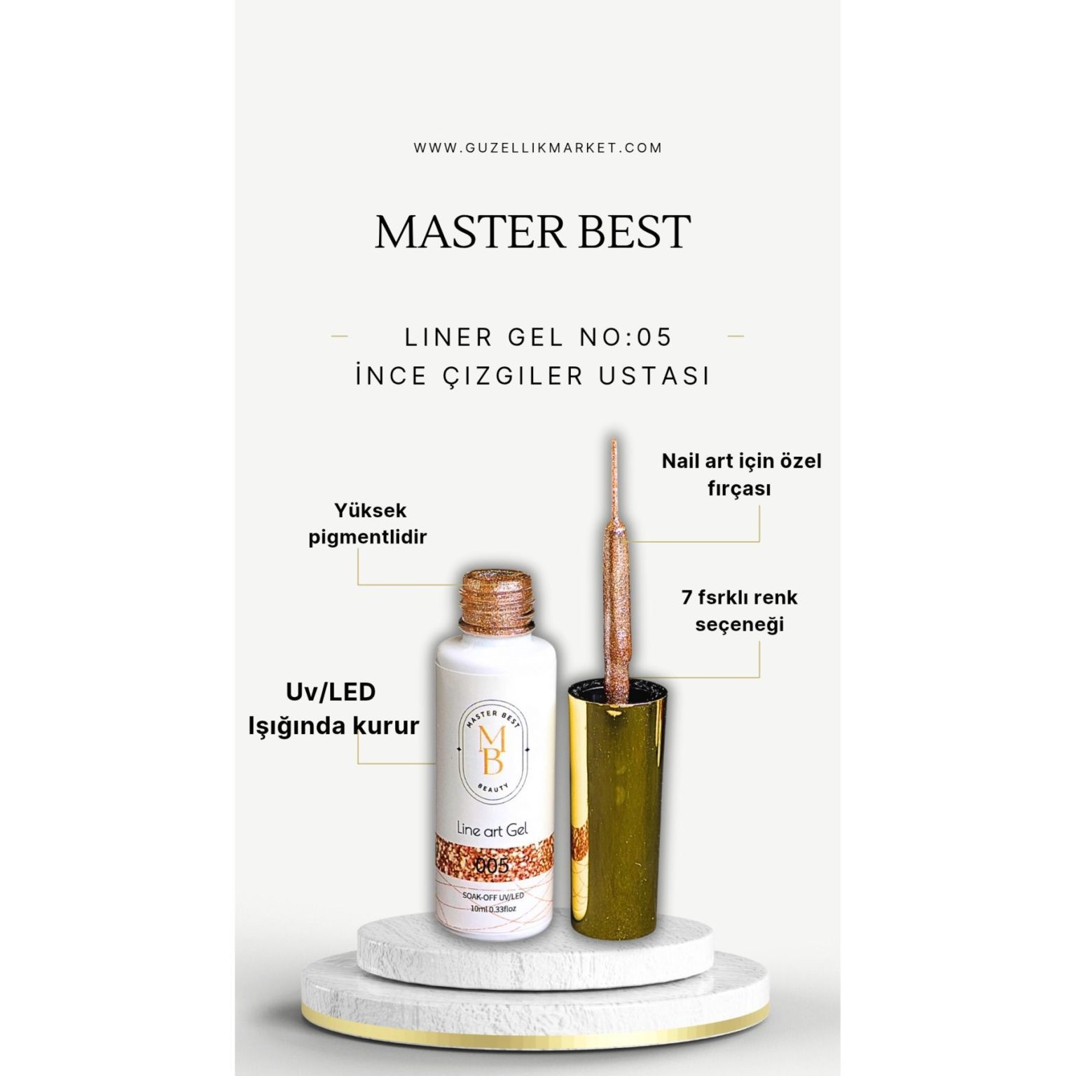 Masterbest rose gold simli liner gel LG05 10ml