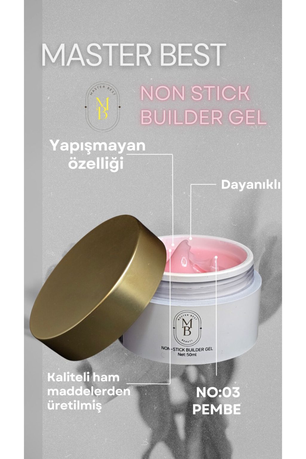 Masterbest non stick builder gel NB03 50ml