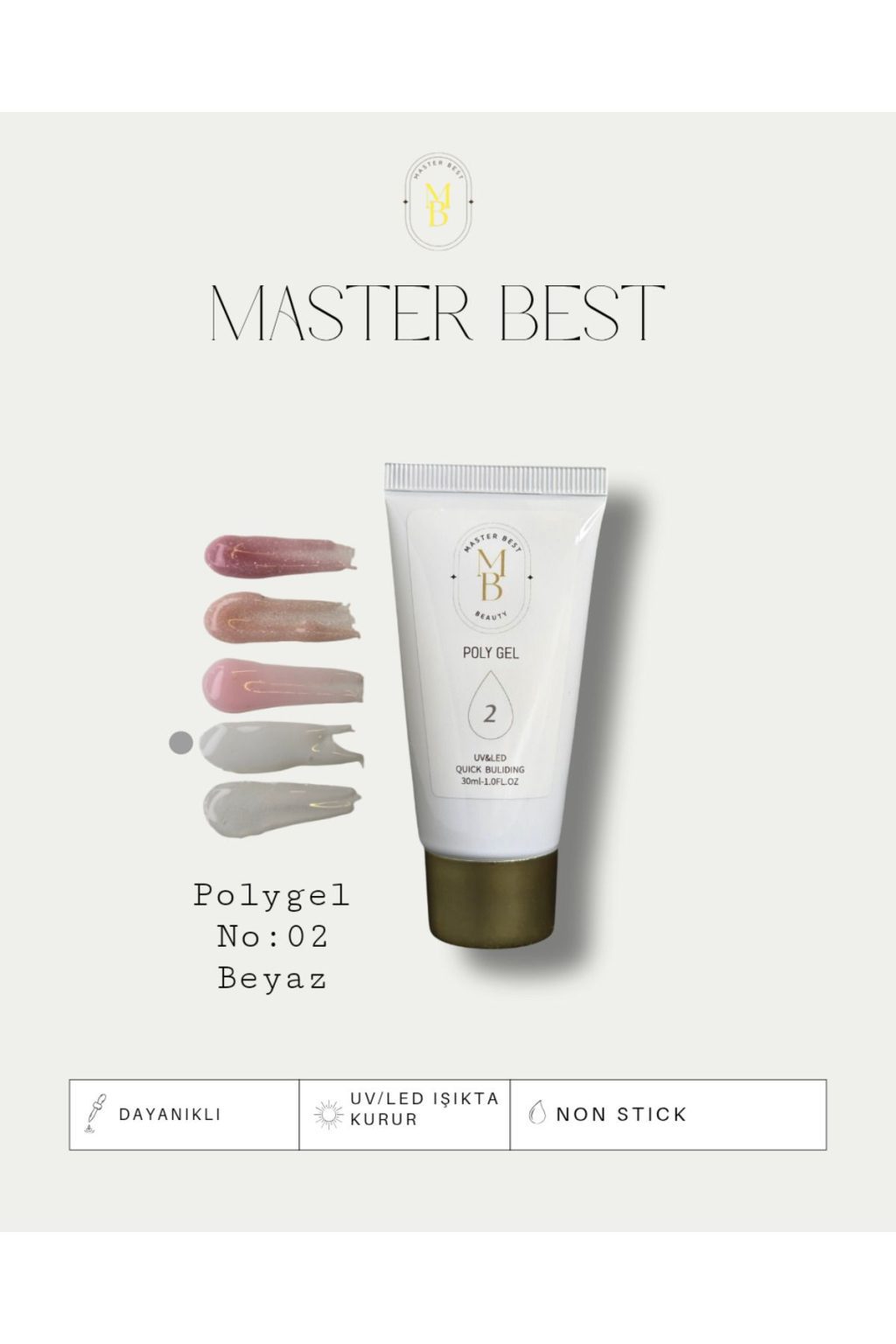 Masterbest beyaz polygel po02 30ml