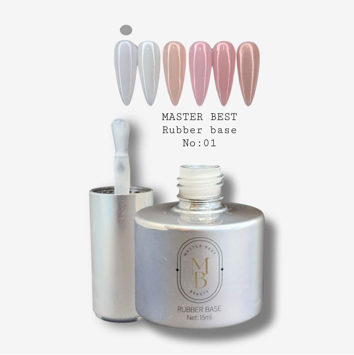 Masterbest süt beyazı rubber base r01 15ml